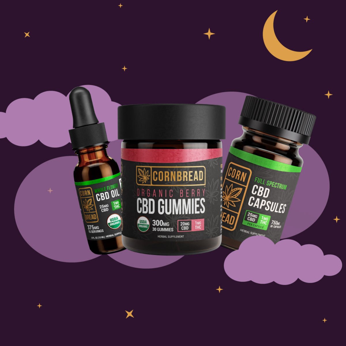 CBD Sleep Bundle - Buy CBD Sleep Products - Cornbread Hemp®